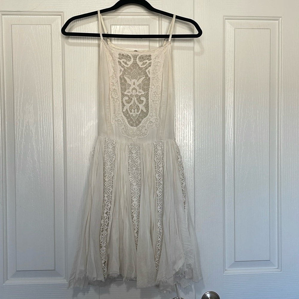 Free People Crochet Side Tie Dress